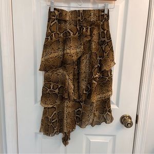 COPY - NWOT Isabel Marant Etoile Snakeskin Ruffle Midi Skirt